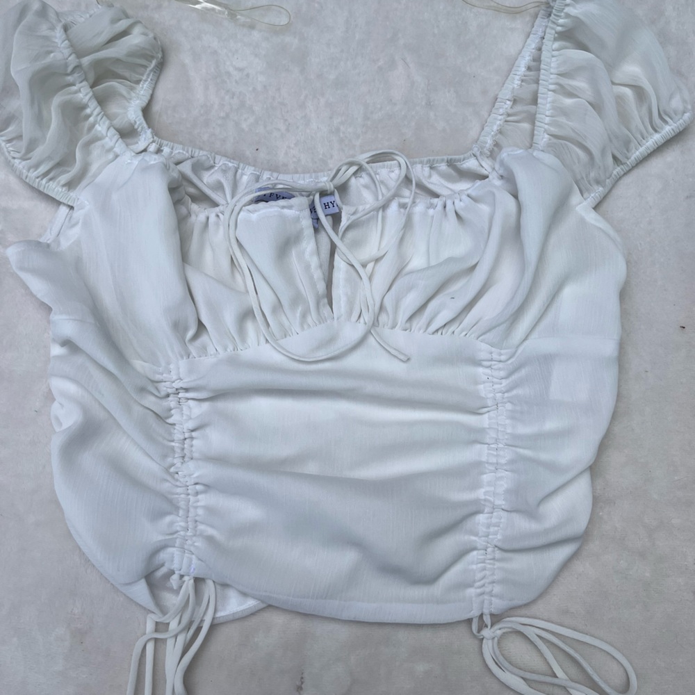 HYFVE Ivory Blouse with Tie Accents